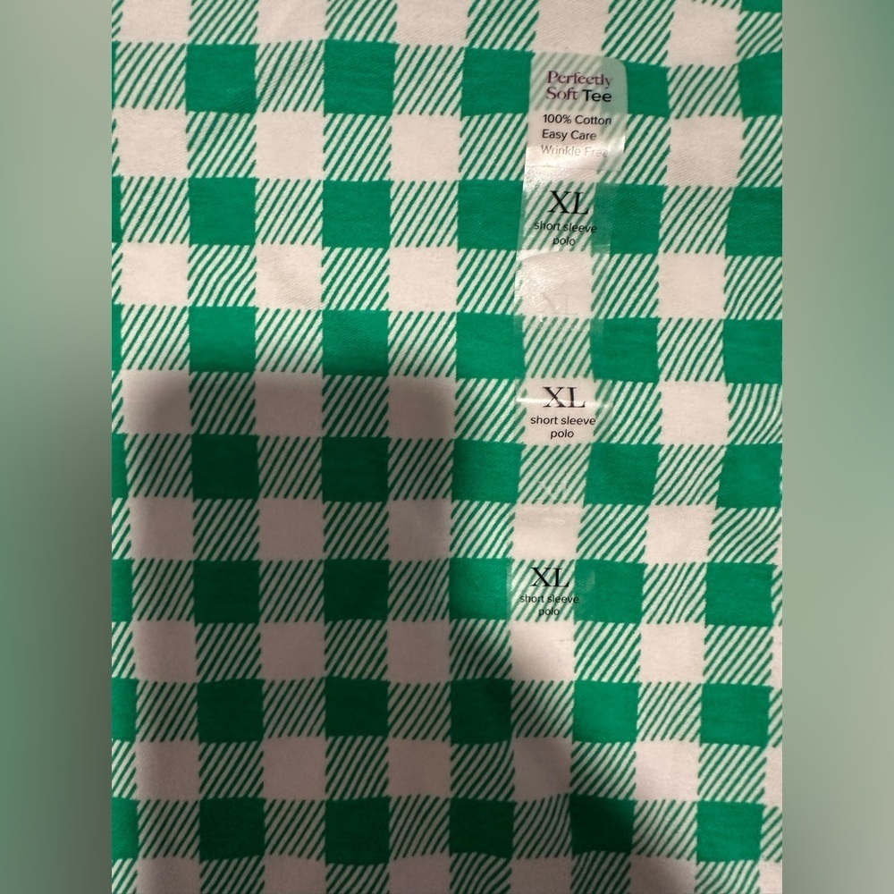 Kim Rogers Mixed Polo Checkered Short Sleeve Perfectly Soft Top Tee - Picture 6 of 11